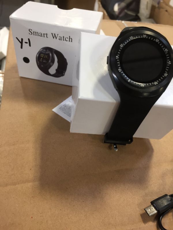 Photo 1 of 1065-Y1-BLACK Model Smart Watch includes USB charging cable 