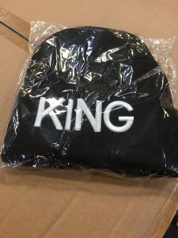 Photo 2 of KING Beanie Hat (Black with White LOGO)