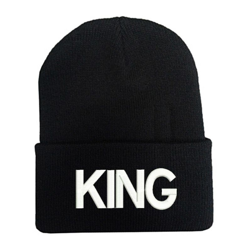 Photo 1 of KING Beanie Hat (Black with White LOGO)