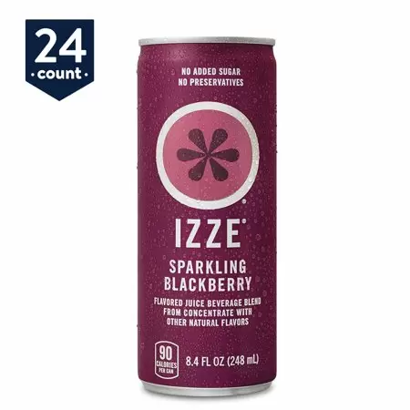 Photo 1 of (EXP 11/08/21) IZZE Sparkling Juice, Blackberry, 8.4 oz Cans, 24 Count	