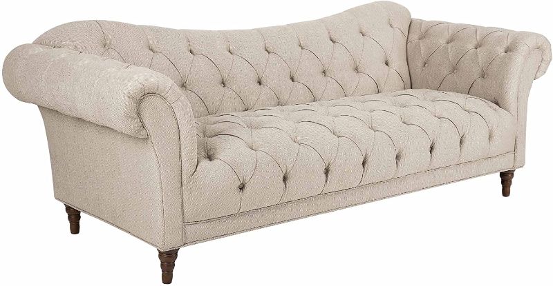 Photo 1 of Homelegance St. 92" Claire Fabric Chesterfield Sofa, Almond Brown
