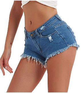 Photo 1 of Soojun Women's Sexy Cut Off Low Waist Booty Denim Jeans Shorts SIZE 6 (2 PACK)