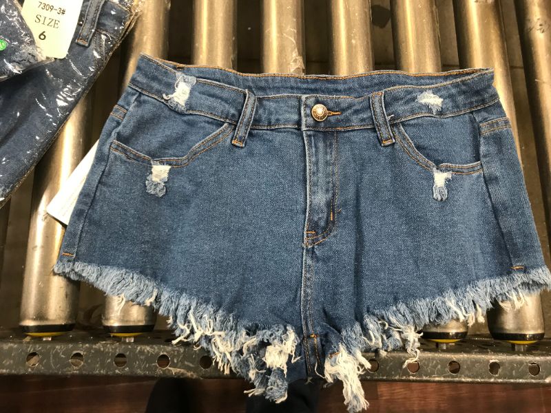 Photo 2 of Soojun Women's Sexy Cut Off Low Waist Booty Denim Jeans Shorts SIZE 6 (2 PACK)