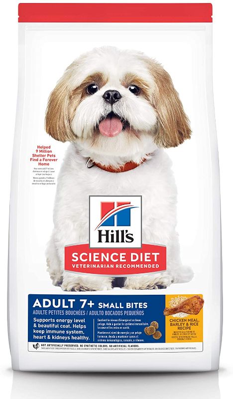 Photo 2 of Hill's Science Diet Adult 7+ Small Bites Chicken Meal, Barley & Rice Recipe Dry Dog Food, 5-lb bag