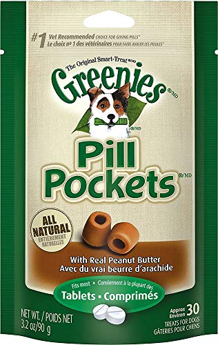 Photo 2 of Greenies Peanut Butter Dog Pill Pockets for Tablets 1.2Lbs (6 X 3.2Oz) oct/21