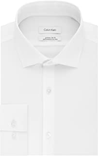 Photo 1 of Calvin Klein Men's Dress Shirt Xtreme Slim Fit Non Iron Herringbone LARGE 