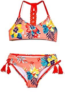 Photo 1 of Kanu Surf Girls' Willow V-Neck Bikini Beach Sport 2-Piece Swimsuits SIZE 10