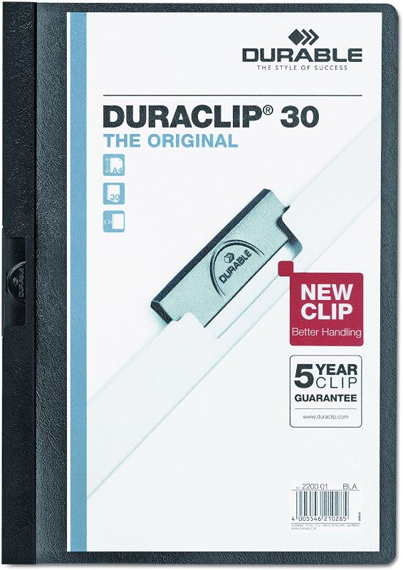 Photo 1 of Office Products Report Cover, 30 Sheet Capacity, 11 x 8-1/2 Inches, Black (DBL220301)