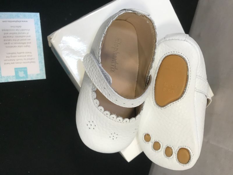 Photo 3 of Elephantito Baby Mary Jane, White Size 4