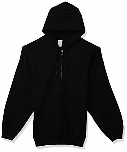 Photo 1 of Gildan Men's Fleece Zip Hooded Sweatshirt Style G18600 Black Small