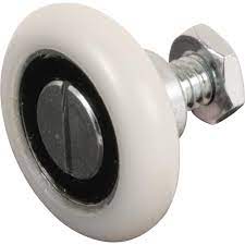 Photo 1 of 1-1/8 in. White, Nylon, Ball Bearing Drawer Rollers 