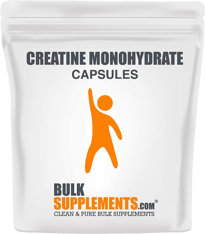 Photo 1 of BulkSupplements.com Creatine Monohydrate (Micronized) - Creatine Pills - Bodybuilding Supplements (300 Gelatin Capsules - 43 Servings)
