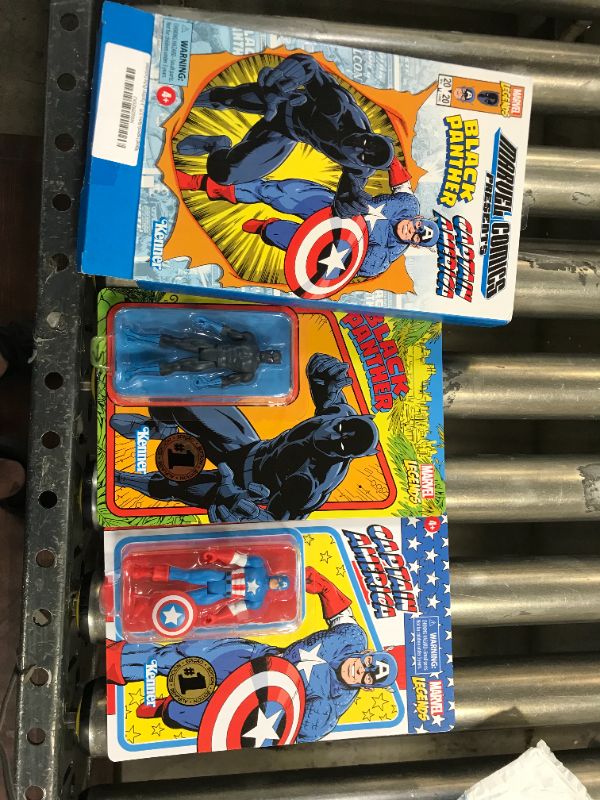 Photo 2 of Hasbro Marvel Legends RETRO 3.75, 3.75-inch Captain America & Black Panther Action Figure