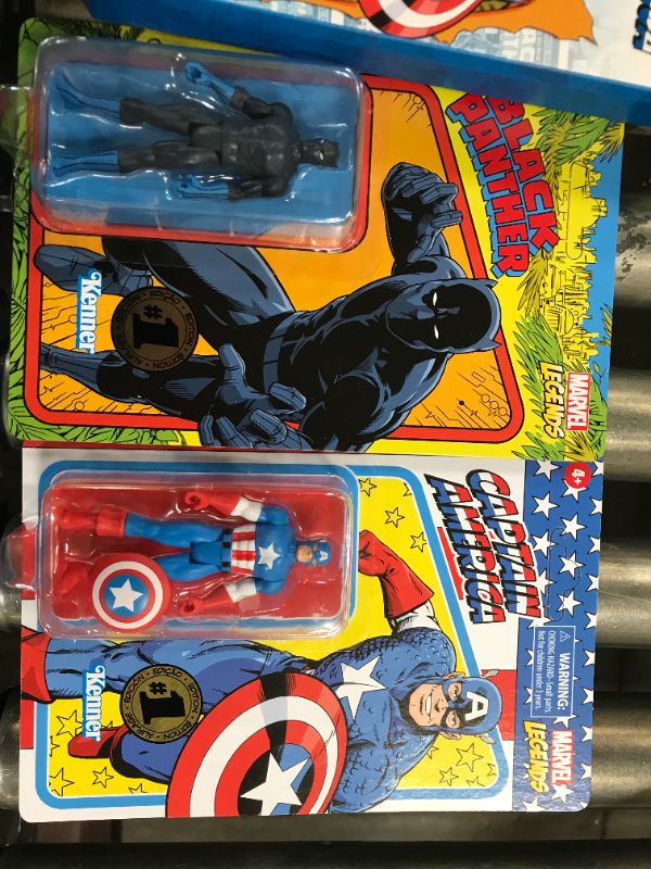 Photo 1 of Hasbro Marvel Legends RETRO 3.75, 3.75-inch Captain America & Black Panther Action Figure