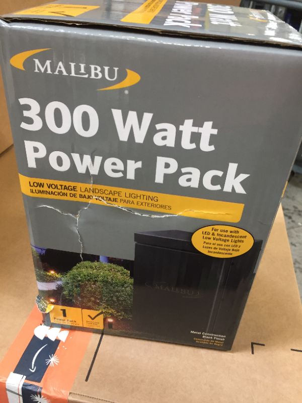 Photo 2 of Malibu Low Voltage Transformer 300 Watt for Outdoor Landscape Lighting with Photocell Sensor Timer and Weather Shield for Spotlight Floodlight Garden Pathway Light 120V AC to 12V AC 