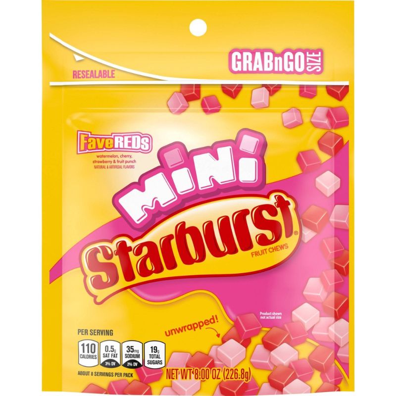 Photo 1 of 8PACK Starburst Minis FaveREDs Fruit Chews - 8oz EXPIRES SEPTEMBER 2022