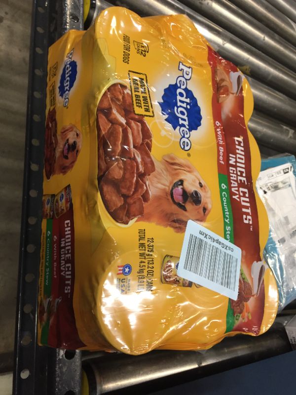 Photo 2 of Pedigree Choice Cuts In Gravy Beef & Country Stew Wet Dog Food - 13.2oz/12ct Variety Pack EXPIRES AUGUST 2023