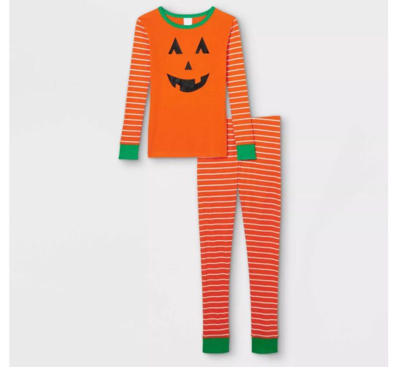 Photo 1 of Kids' Halloween Pumpkin Matching Family Pajama Set - Orange 8