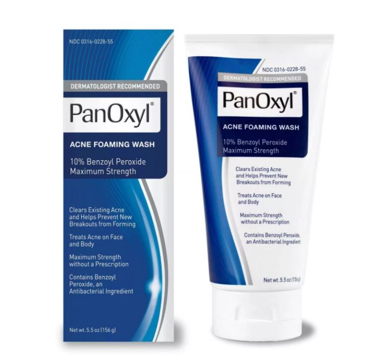 Photo 1 of 3 Pack - PanOxyl Maximum Strength Antimicrobial Acne Foaming Wash for Face, Chest and Back with 10% Benzoyl Peroxide - 5.5oz exp 06.2023