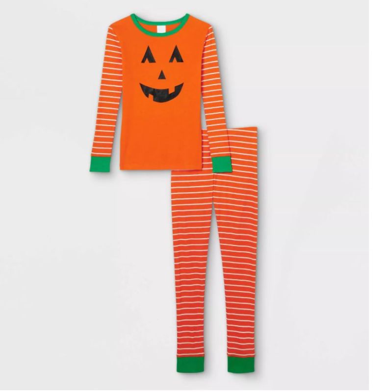 Photo 1 of Kids' Halloween Pumpkin Matching Family Pajama Set - Orange 8