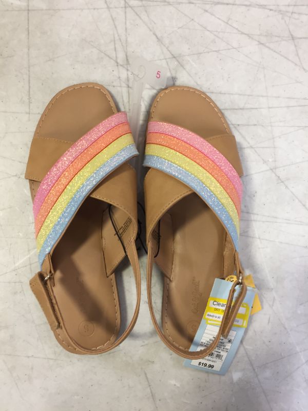 Photo 1 of Girls Rainbow Sparkly Sandals 5