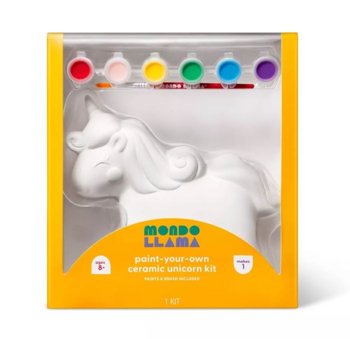 Photo 1 of 2 pack - Paint-Your-Own Ceramic Unicorn Kit - Mondo Llama