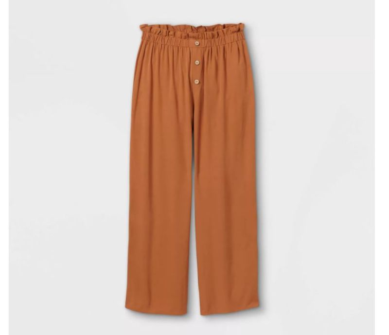 Photo 1 of Girls' Paperbag Waist Pants - art class Brown Medium