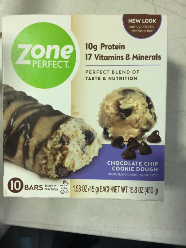 Photo 2 of 
ZonePerfect Protein Bar Chocolate Chip Cookie Dough - 10 ct/15.8oz EXP 10/2021
