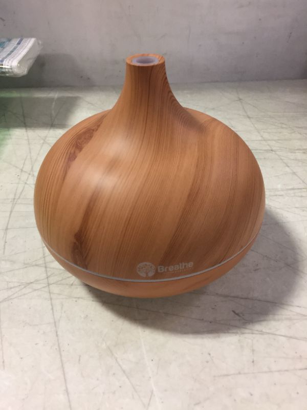 Photo 1 of Breathe Essential Oil Diffuser | 550ml Diffusers for Essential Oils with Cleaning Kit & Measuring Cup (Natural Oak)
