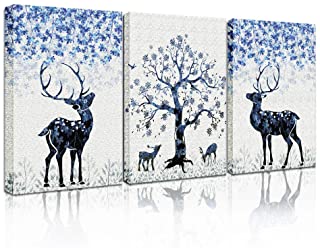 Photo 1 of 3 piece Framed Canvas Wall Art paintings formodern kitchen Bedroom Decoration deer Canvas Prints inspiration posters Artwork for home walls-No Frame