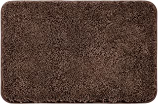 Photo 1 of coastal rose Bath Mat for Bathroom Non Slip Soft Fluffy Plush Microfiber Shower Rug Washable Absorbent Thick Shaggy Floor Mats Carpet Rugs(Coffee) SIZE 15.7" x 23.6 INCH