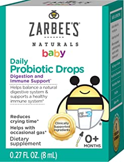 Photo 1 of Zarbee's Naturals Baby Daily Probiotic Drops, 0.27 Ounces
0.27 Fl Oz (Pack of 1) EXP JAN 2022