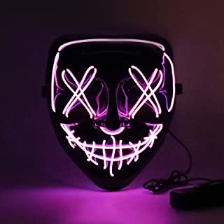 Photo 1 of Halloween Led Light Up Mask - Purge Light Up Mask For Kids Men Women - Glowing Mask for Halloween Festival Party Carnival
