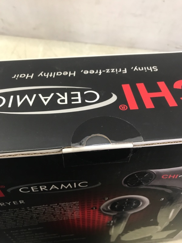 Photo 3 of CHI Ceramic Hair Dryer in Black (FACTORY SEALED SHUT)