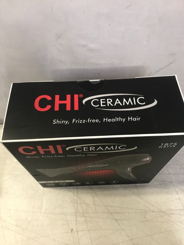 Photo 2 of CHI Ceramic Hair Dryer in Black (FACTORY SEALED SHUT)