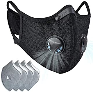 Photo 1 of Besungo Reusable Dust Mask Sports Face Mask with Filter, Men's and Women's Universal Masks, Suitable for Woodworking, Outdoor Activities (Black with Logo, 1 Mask + 4 Filters Included)
1 Count (Pack of 1)