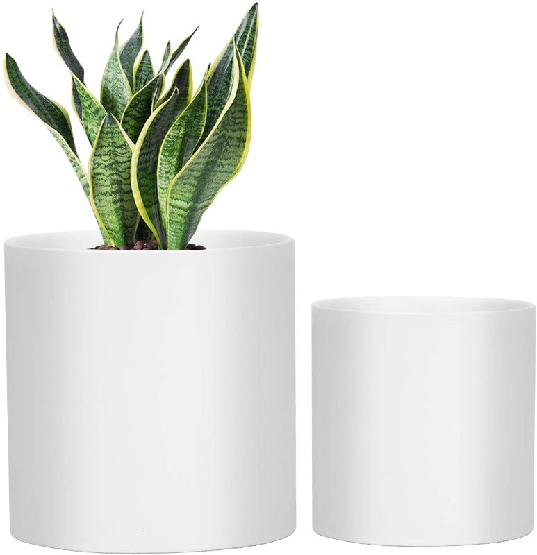 Photo 1 of 
Ceramic Plant Pots,Mesti 5.5 and 4.7 Inch Flower Pot Plant Pot Succulent Pots, Flower Pots with Drainage Holes Set of 2(White) (ONLY THE POTS)