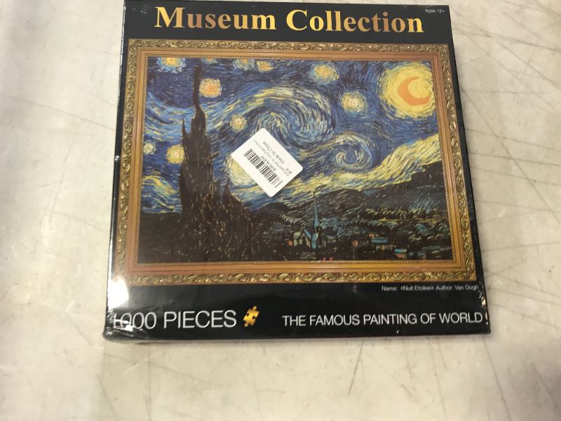 Photo 2 of Adults Jigsaw Puzzle 1000 Piece-The Starry Night Thicker Paper Puzzles Difficult Famous Painting Puzzles 70 x 50 cm
