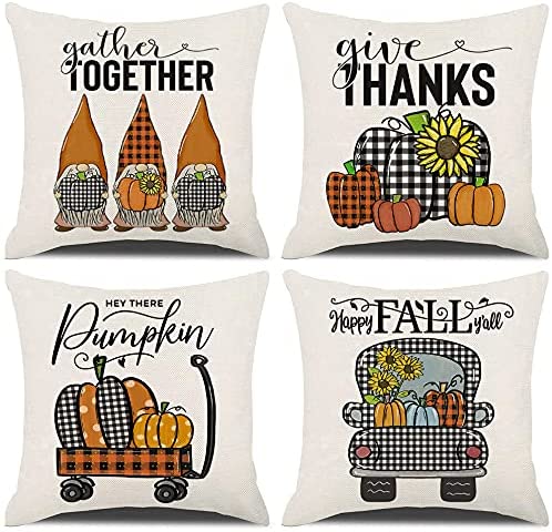 Photo 1 of  Fall Pillow Covers 18x18 Inch Set of 4 