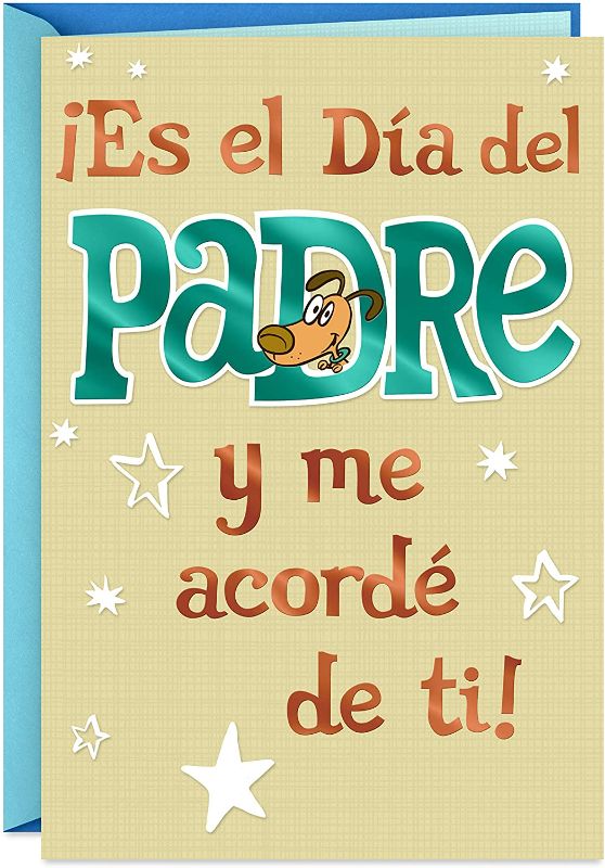 Photo 1 of 5 PACK - Hallmark Vida Spanish Father's Day Card for Dad/Tarjeta del Día del Padre para Papá (Me Acordé De Ti)
