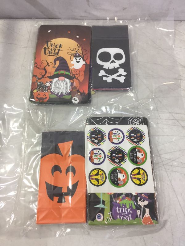 Photo 2 of 2 pack - Halloween Treat Bags Party Favors, 10 Styles 40pcs Candy Bags With Stickers For Trick or Treat Party Kids Halloween Party Gifts (80 pcs Total)
