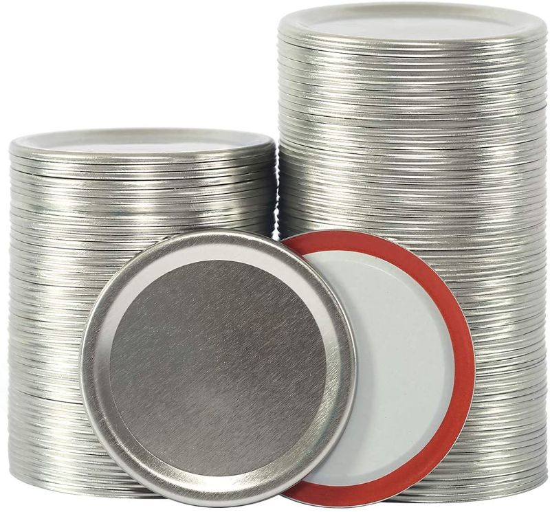 Photo 1 of [50 PCS] Canning Lids, 70MM Canning Jar Lids,Seal and leak-proof Split-Type Canning Lids Regular Mouth,Jar Lids Regular Mouth for canning
