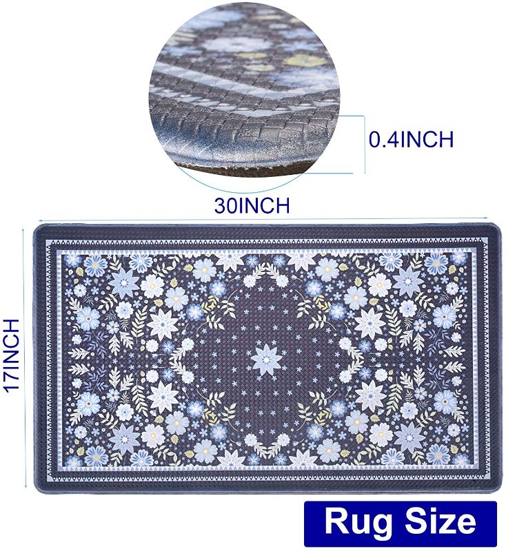 Photo 1 of Kitchen Mat,17"×30" Memory Foam Kitchen Rug for Sink,No Slip Kitchen Mats for Floor, Waterproof Anti-Fatigue Mat for Kitchen Laundry Office
