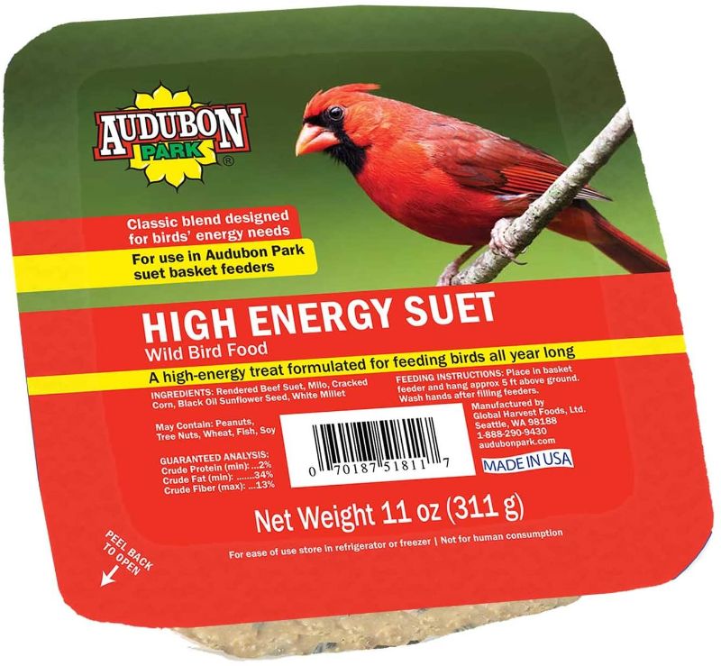 Photo 1 of 3 pack - Audubon Park 13065 High Energy Suet Cake Wild Bird Food, 11-Ounces best by 10.04.2023