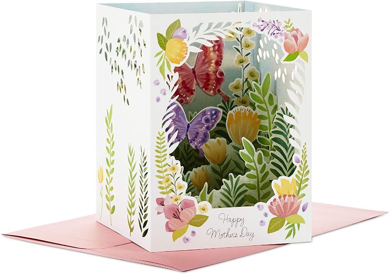 Photo 1 of 4 pack - Hallmark Paper Wonder 3D Pop Up Mothers Day Card from Son or Daughter (Butterfly and Flower Garden)