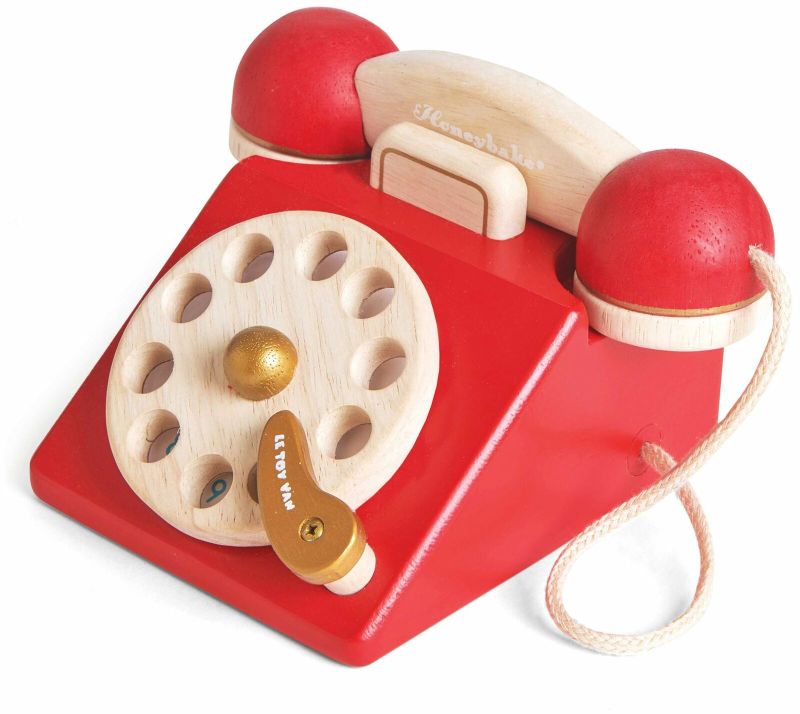 Photo 2 of Le Toy Van HONEYBAKE PLAY VINTAGE PHONE Kids Toddlers Wooden Pretend toy 2 yrs+