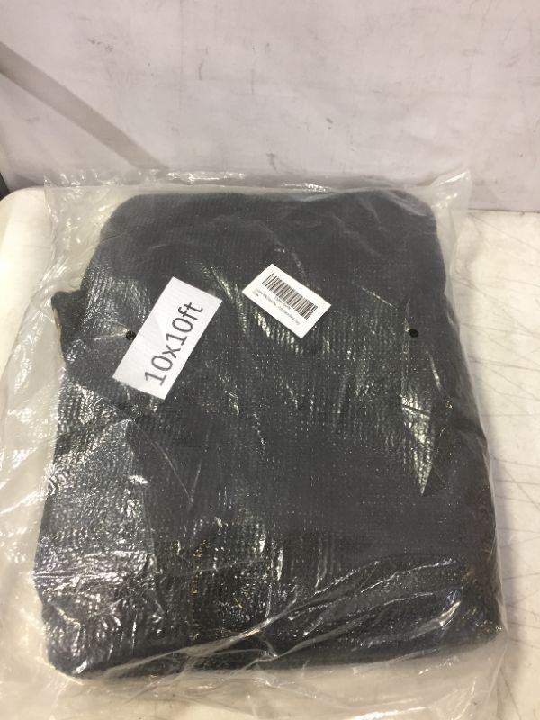 Photo 2 of 90% Black Shade Cloth 10ft x 10ft Heavy Duty Shade Mesh Tarp