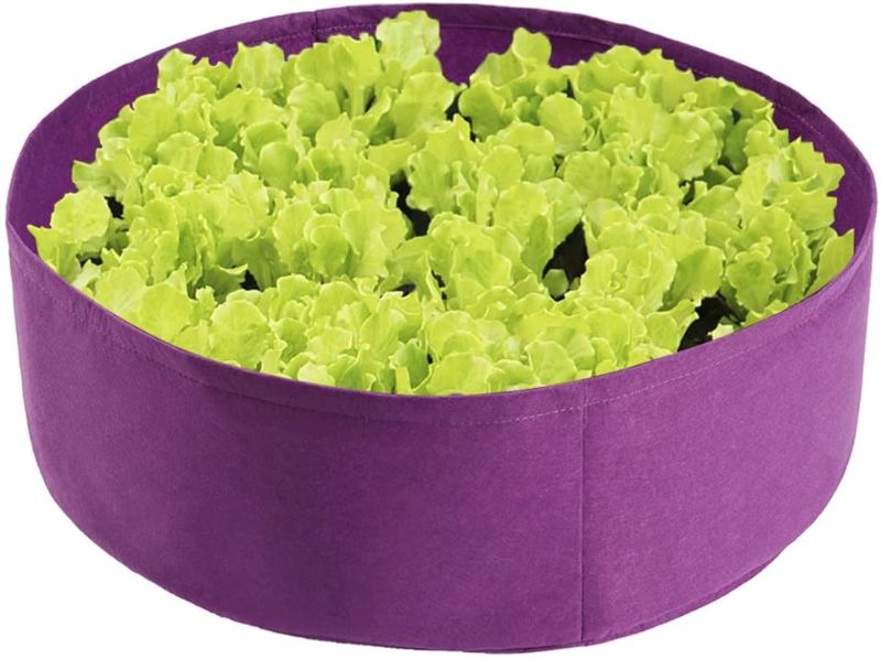 Photo 1 of DAMEING 3 Pack 15 Gallon Plant Grow Bags, Fabric Aeration Pots Garden Containers, Cloth Pots for Garden Vegetable Nursery Growing Purple