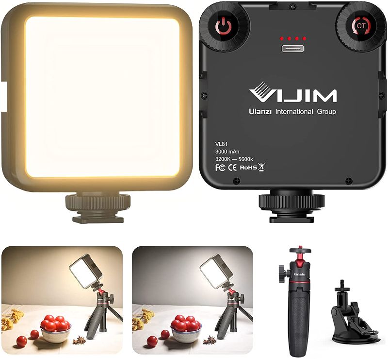 Photo 1 of VIJIM VL81 Led Video Light, with Tripod and Sucker, Suitable for Video Conference, Photography Lighting
