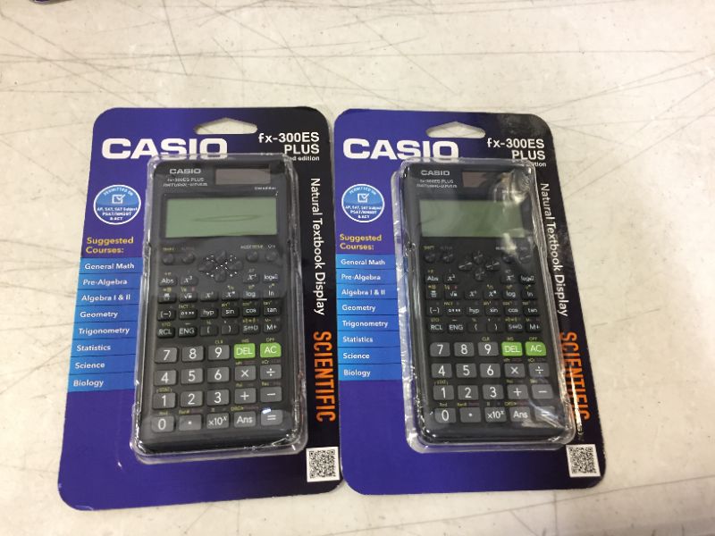 Photo 2 of 2 PACK - Casio FX-300 Scientific Calculator - Black
